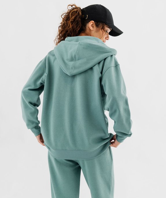 Sweat zippé à capuche oversize avec intérieur molletonné femme vue3 - GEMO 4G FEMME - GEMO