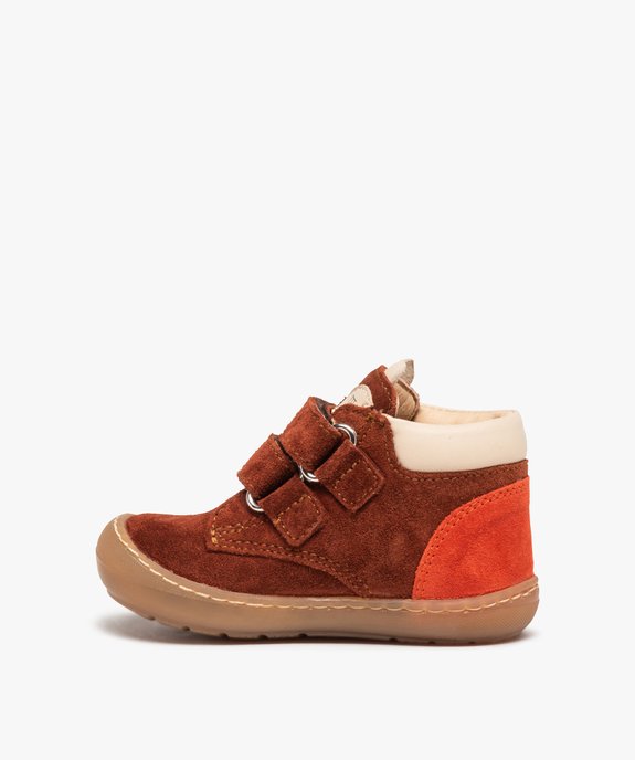 Chaussures premiers pas bébé garçon dessus cuir motif renard – NA! vue4 - NA! - GEMO