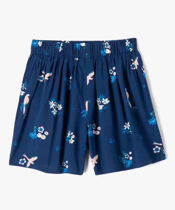 Short fille fluide et ample à motif tropical vue3 - GEMO (ENFANT) - GEMO