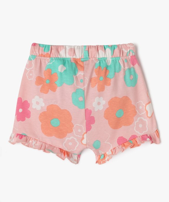 Short en coton avec volants bébé fille (lot de 2) vue3 - GEMO(BEBE DEBT) - GEMO