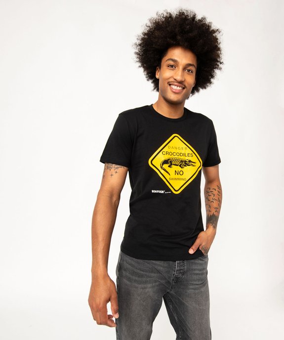 Tee-shirt manches courtes imprimé homme - Roadsign vue1 - ROADSIGN D - GEMO