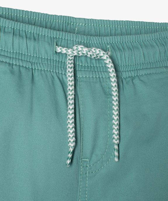 Pantalon garçon en toile avec taille et chevilles élastiquées vue2 - GEMO 4G GARCON - GEMO