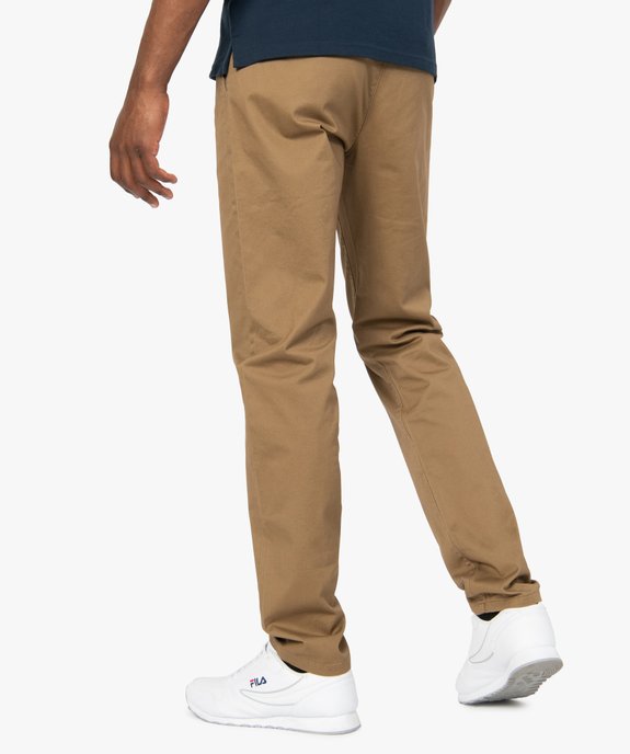 Pantalon homme chino coupe slim vue3 - GEMO (HOMME) - GEMO