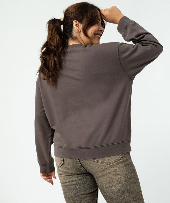 Sweat en coton avec imprimé doré femme vue3 - GEMO (G TAILLE) - GEMO