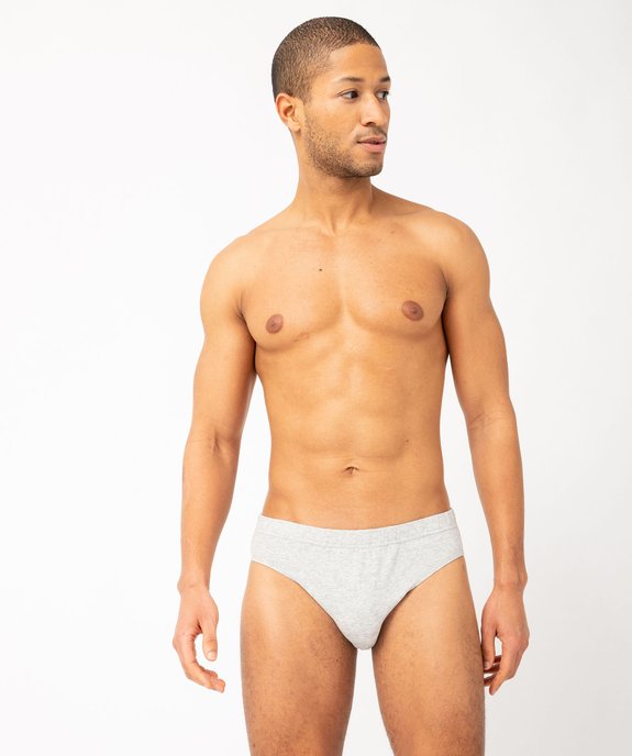 Slip en coton stretch à taille élastiquée homme (lot de 3) vue5 - GEMO 4G HOMME - GEMO