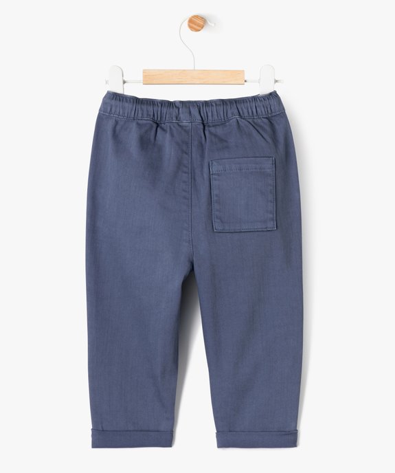 Pantalon en denim coloré bébé garçon vue4 - GEMO(BB COUCHE) - GEMO