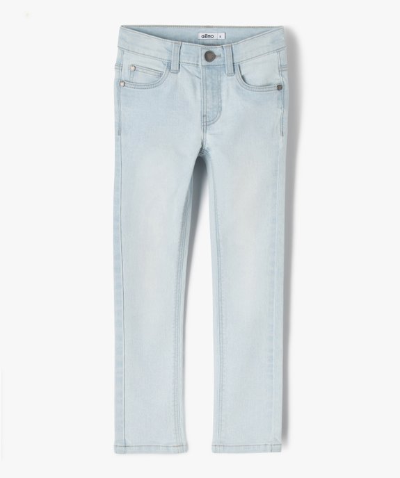 Jean délavé coupe skinny garçon vue1 - GEMO (ENFANT) - GEMO