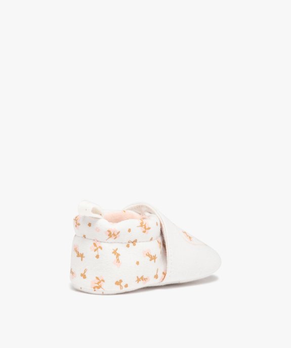 Chaussons de naissance bébé fille en jersey imprimé cœur vue4 - GEMO 4G BEBE - GEMO