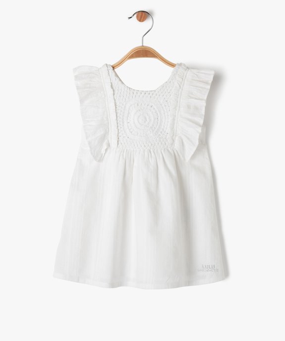 Robe à volants avec buste brodé bébé fille - LuluCastagnette vue1 - LULUCASTAGNETTE - GEMO