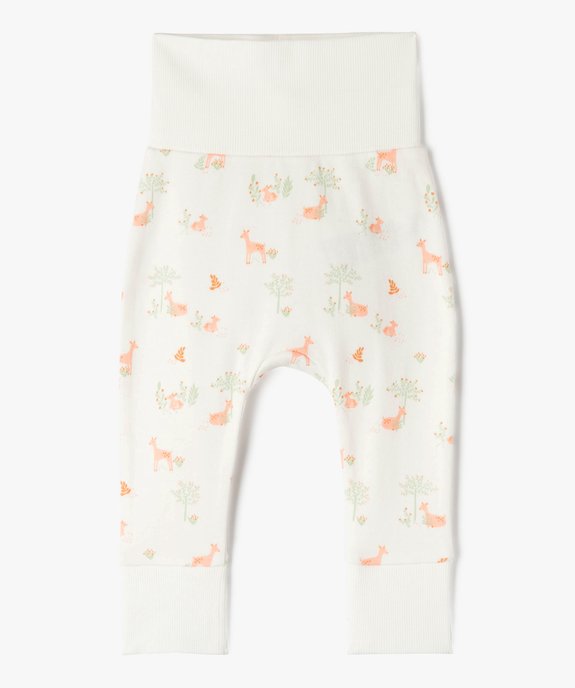 Pantalon imprimé évolutif en maille bébé fille vue2 - GEMO 4G BEBE - GEMO