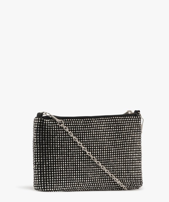 Pochette de soirée en strass avec bandoulière chaine amovible femme vue2 - GEMO (ACCESS) - GEMO