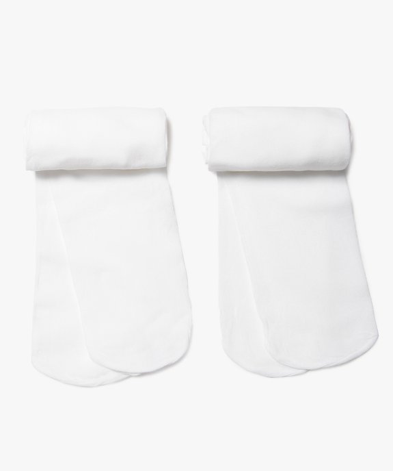 Collants fille semi-opaques unis (lot de 2) vue1 - GEMO (ENFANT) - GEMO