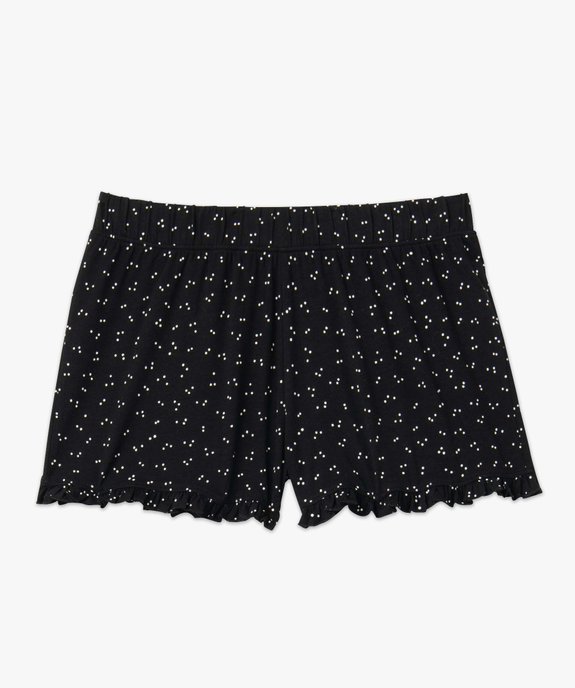 Short de pyjama avec finitions froncées femme vue4 - GEMO 4G FEMME - GEMO