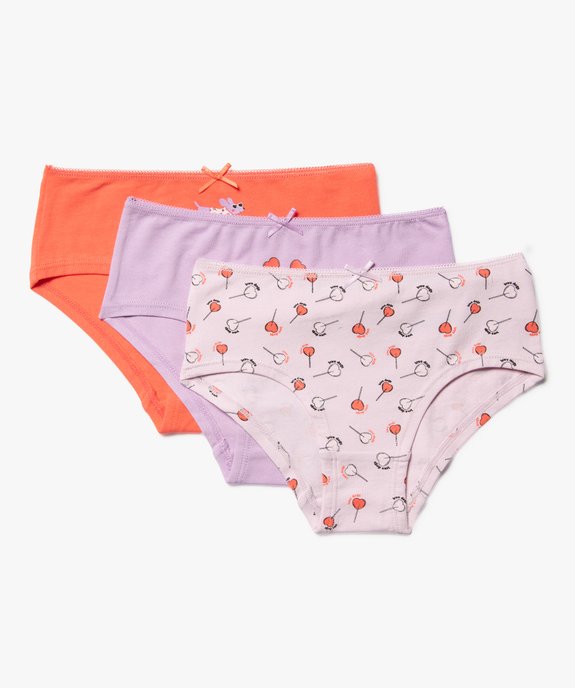 Shorties à motifs coeurs fille (lot de 3) vue1 - GEMO 4G FILLE - GEMO