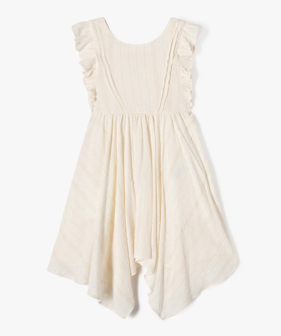 Robe sans manches à volants et fines rayures dorées fille vue2 - GEMO (ENFANT) - GEMO