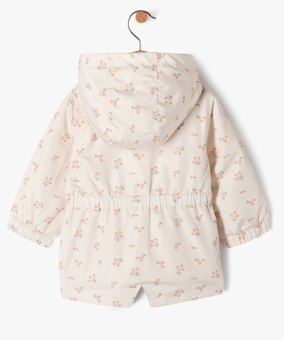 Imperméable déperlant à motifs fleuris bébé fille vue3 - GEMO(BEBE DEBT) - GEMO