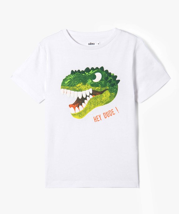 Tee-shirt garçon à manches courtes avec motif sur le buste vue2 - GEMO (ENFANT) - GEMO