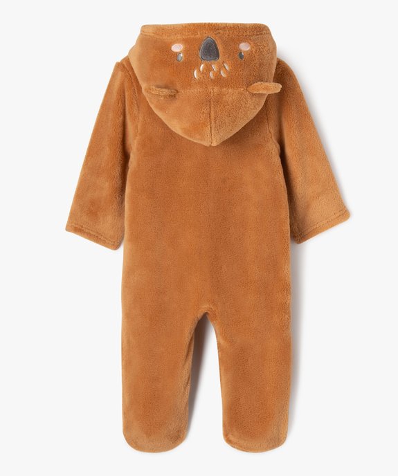 Surpyjama en maille peluche à capuche animée bébé vue4 - GEMO(BB COUCHE) - GEMO