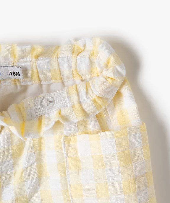 Short bébé fille en voile de coton rayé vue2 - GEMO(BEBE DEBT) - GEMO