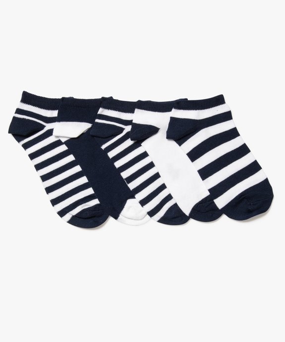 Chaussettes garçon bicolores ultra-courtes (lot de 5) vue1 - GEMO (ENFANT) - GEMO