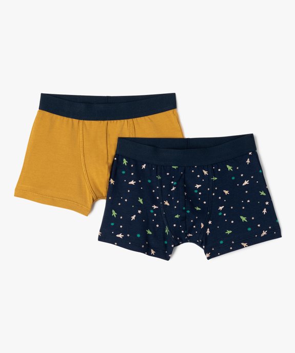 Boxers en coton stretch avec motifs étoiles garçon (lot de 2) vue1 - GEMO 4G GARCON - GEMO