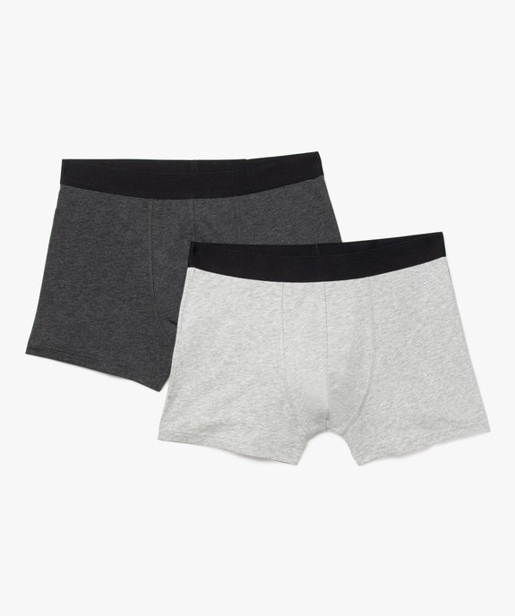 Boxer en coton stretch homme (lot de 2) vue1 - GEMO 4G HOMME - GEMO