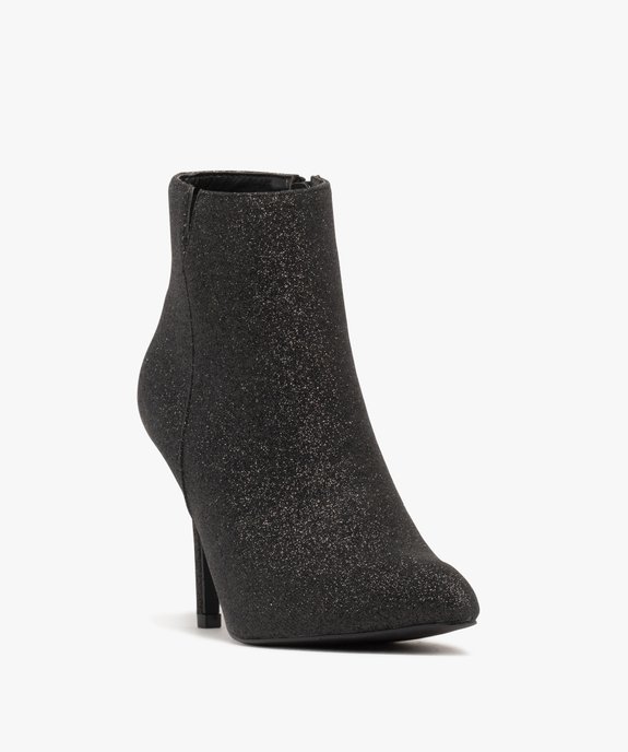 Boots femme à talon fin avec paillettes vue3 - GEMO(URBAIN) - GEMO