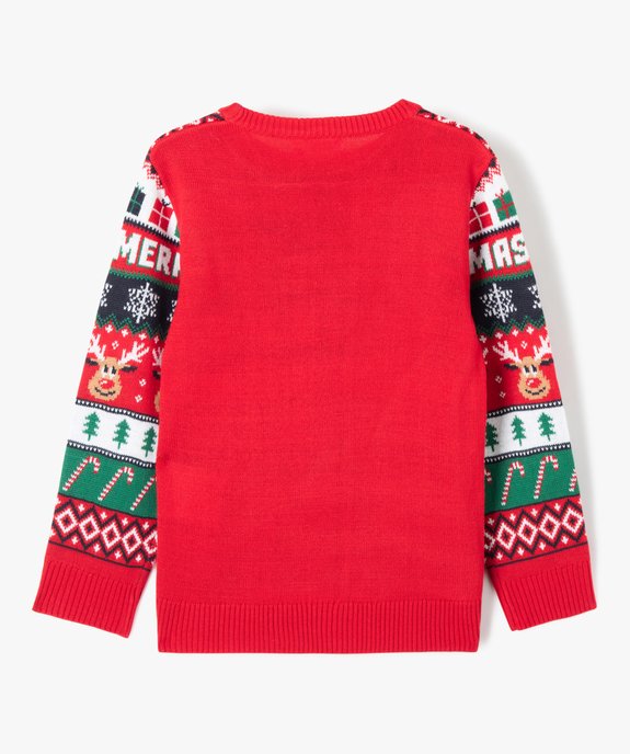 Pull spécial Noël à col rond garçon vue3 - GEMO (ENFANT) - GEMO