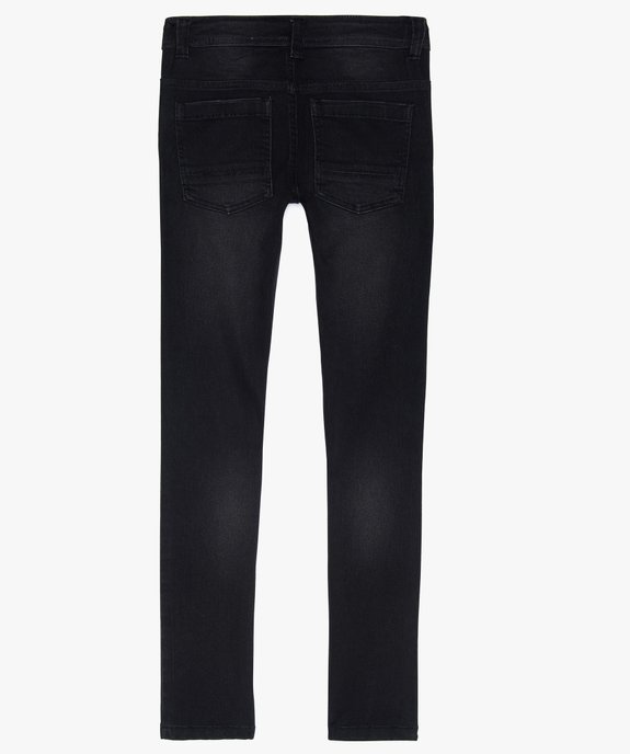 Jean garçon ultra skinny stretch avec plis aux hanches vue3 - GEMO (JUNIOR) - GEMO