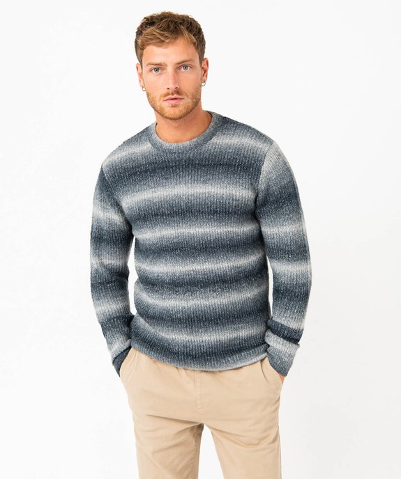 Pull en maille effet tie and dye homme vue1 - GEMO (HOMME) - GEMO